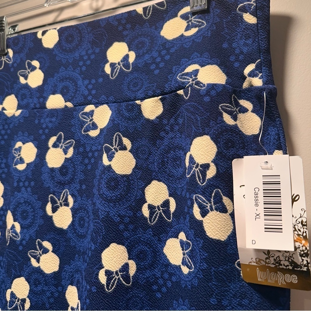 LulaRoe Cassie Pencil Skirt Stretchy High Wide Waist Band XL 18-20 Disney Minnie - Picture 7 of 15